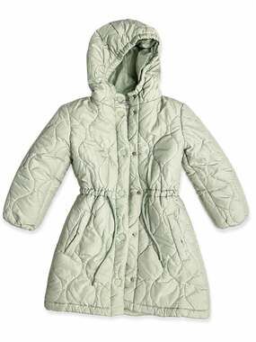 Reserved Eco Aware Quilted Hooded Jacket Sage Green Size 122cm